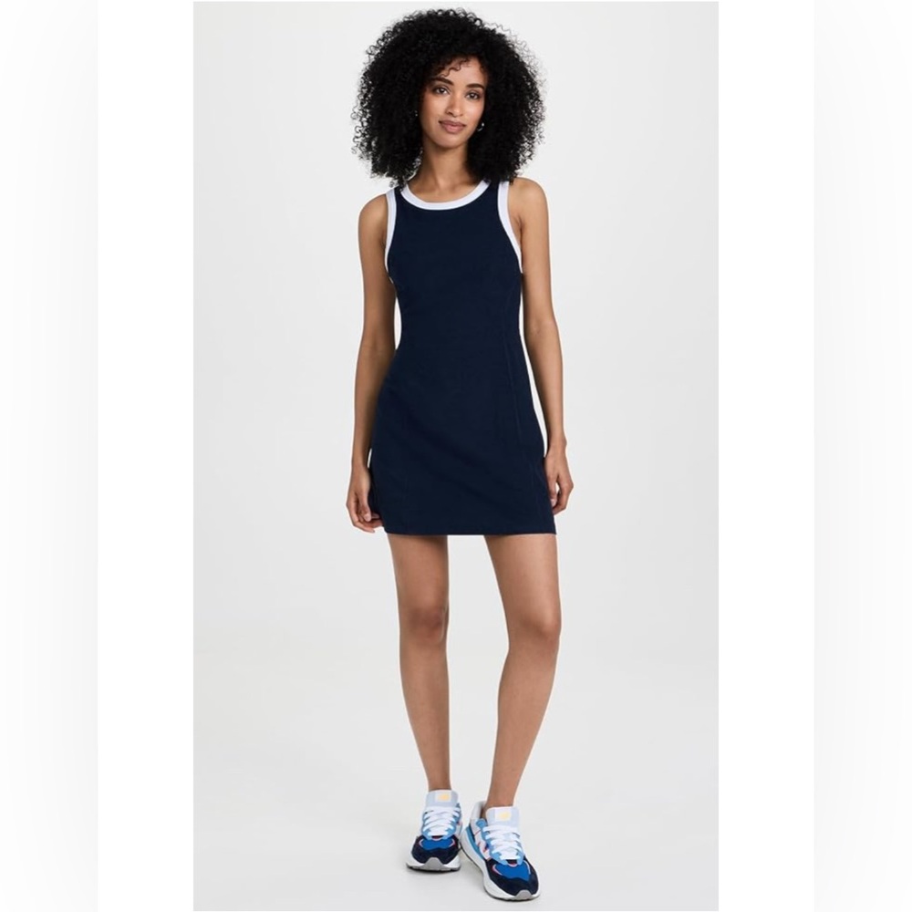Beyond Yoga Navy and White Mini Dress